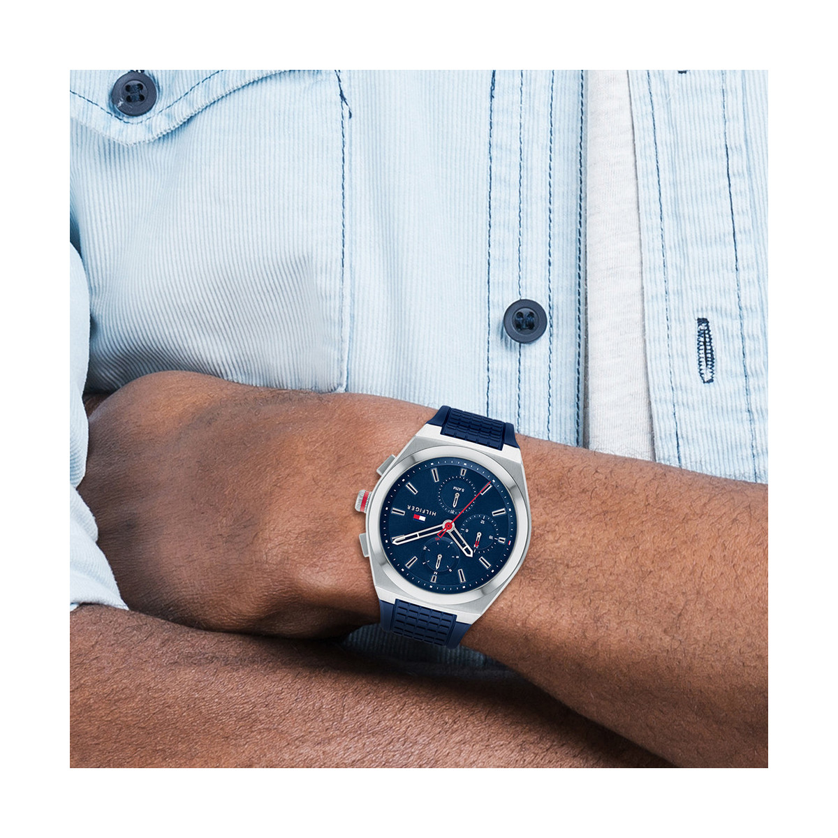 Reloj Hombre Tommy Hilfiger Multifunción Caucho 44 mm - 1791899