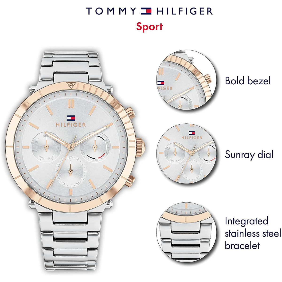 Tommy Hilfiger Reloj Mujer Multifunción Bicolor 38 mm - 1782348