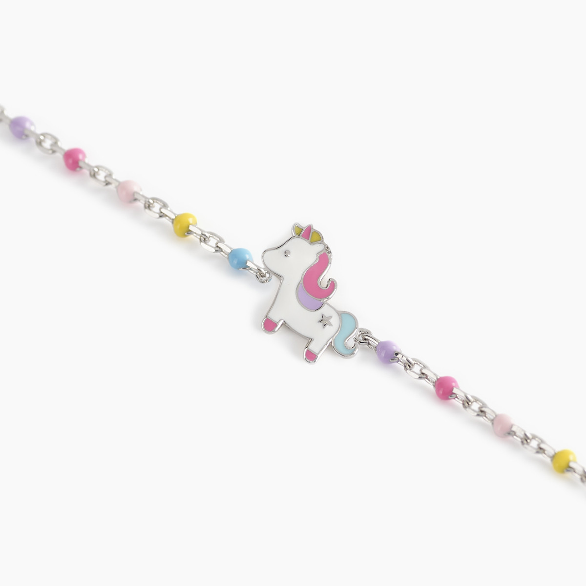 Pulsera Unicornios Niña 14+5 Plata