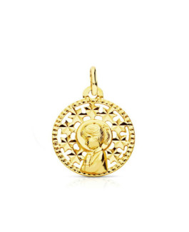 Medalla Niña Oro 18 ktes Virgen Calada Tam 16 mm - 000150536