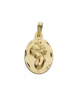 Medalla Niña Oro 18 ktes Virgen Tam 14 x 22 mm - 000150637