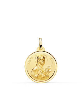 Santa Gema Medalla Unisex Oro 18 Ktes 18 mm - 000021120