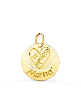 Colgante Mujer Oro Amarillo 18 ktes Mamá Corazón - 000150924
