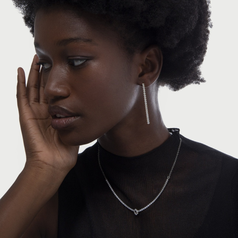 Victoria Cruz Pendientes Mujer Plata Circonitas Carril Presión - 000180223