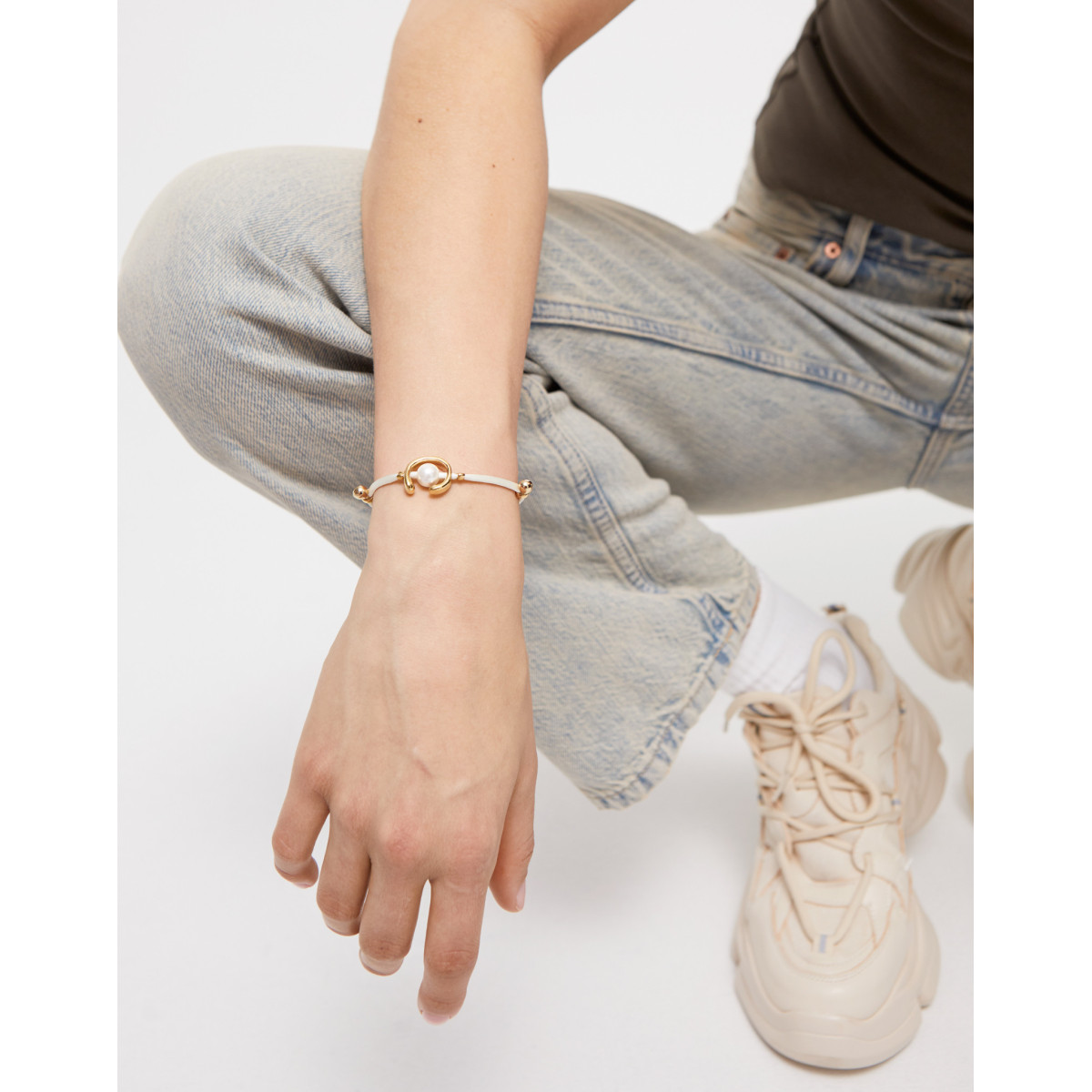Pulsera Mujer Uno de 50 PUL205CREORO0M Ser Diferente Chapado Oro Crema - 000500006