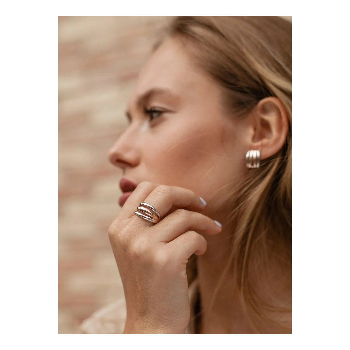 Anillo Mujer Plata Bicolor Rosé Liso Macizo 14 - 000090383