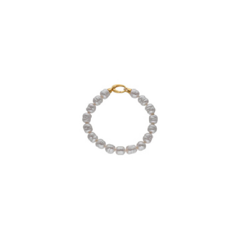 Pulsera Mujer Majorica 09049.01.1.b19.021.1 Plata Dorada Perlas Barrocas - 000450713