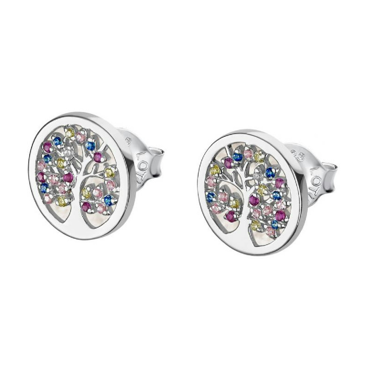 Pendientes Mujer Lotus Silver LP1889-4/1 Plata Árbol de la Vida Piedras Multicolor - 000990183