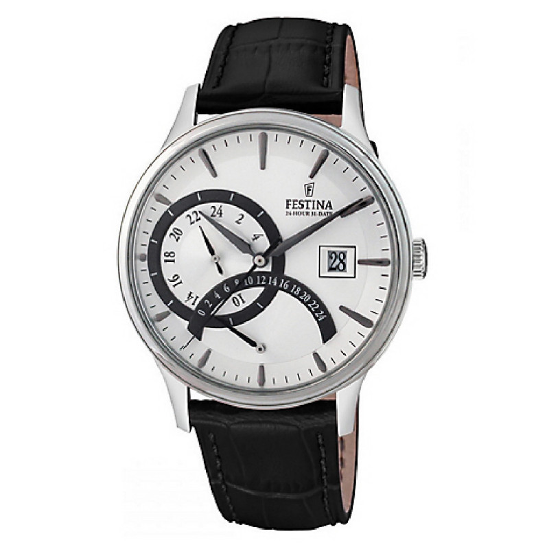 Reloj Hombre Festina Cuarzo Acero Clásico Cuero 42 mm - F16983/1