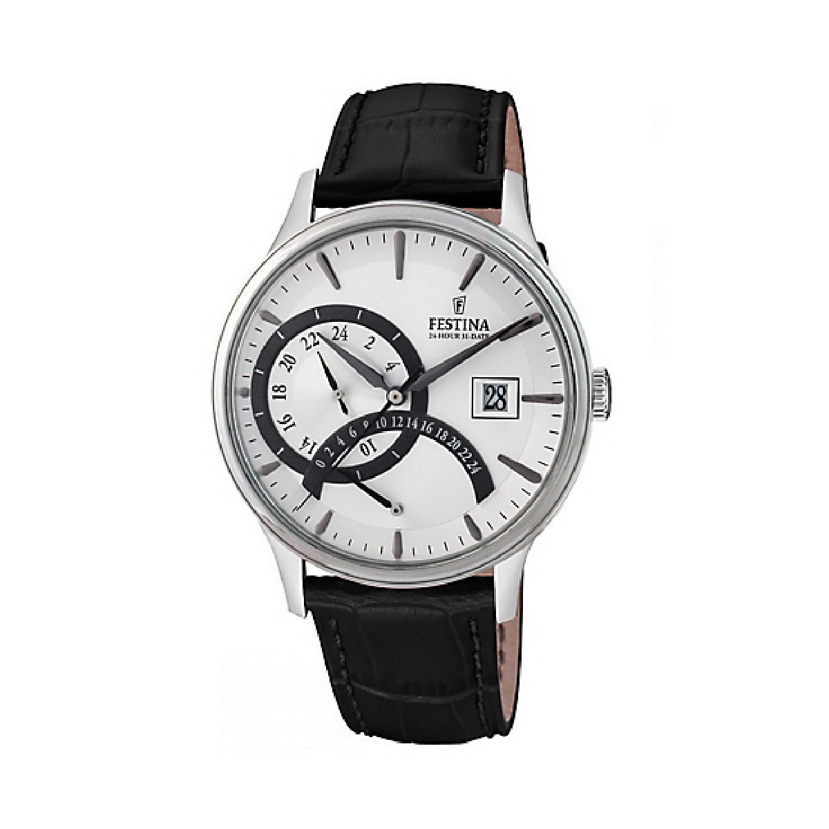 Reloj Hombre Festina Cuarzo Acero Clásico Cuero 42 mm - F16983/1