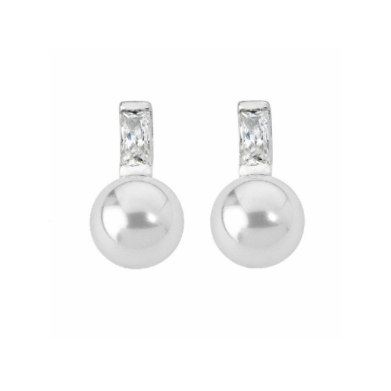 Pendientes Mujer Majorica 12264.01.2.E00.000.1 Plata Perla Circonita 8 mm - 000450708