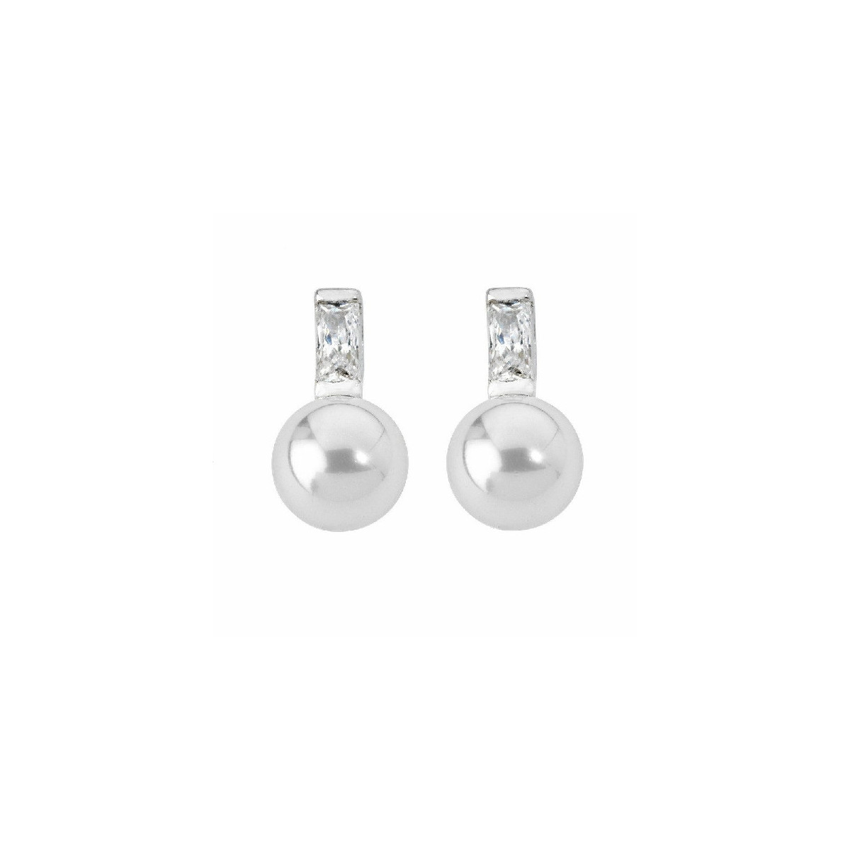 Pendientes Mujer Majorica 12264.01.2.E00.000.1 Plata Perla Circonita 8 mm - 000450708