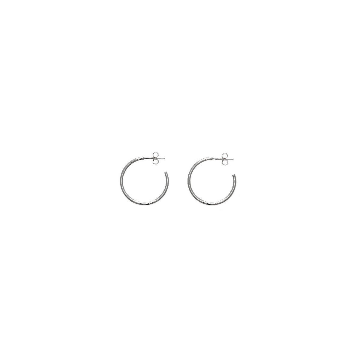 Salvatore Plata Pendientes Mujer Plata Aros 2 x 24 mm - 000230550