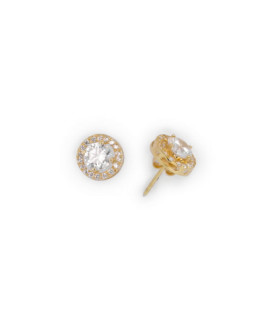 Pendientes Mujer Oro 18 ktes Chatón Tam 8 mm - 000022502