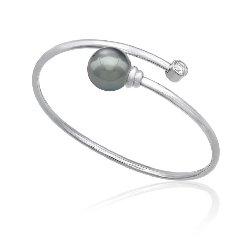 Pulsera Mujer Majorica 16345.03.2.000.010.1 Plata Perla Gris Rígida - 000450630
