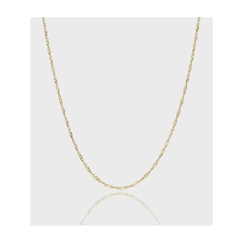 Cadena Mujer Oro 18 ktes Singapur Maciza - 000023198