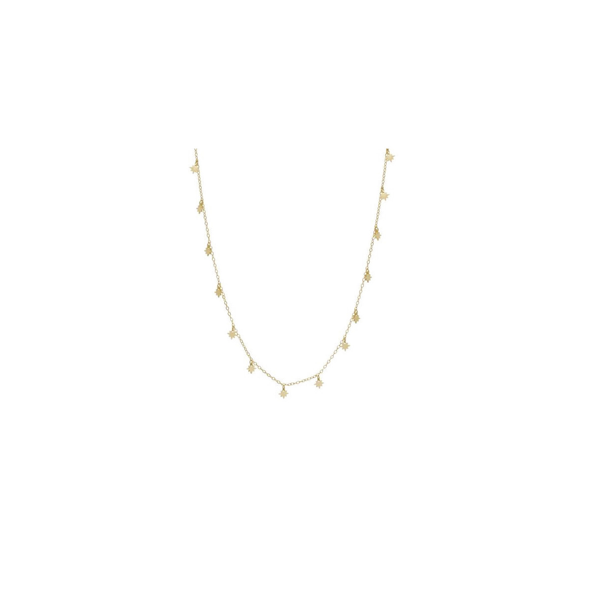 Collar Mujer Plata Dorada Estrellitas - 000090452