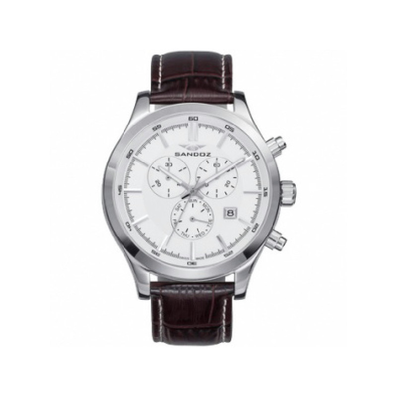 Reloj Hombre Sandoz Crono Suizo Correa 42 mm - 81381-87