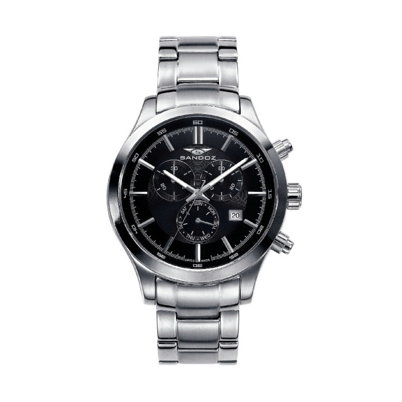 Reloj Hombre Sandoz Cuarzo Crono Suizo 42 mm - 81383-57