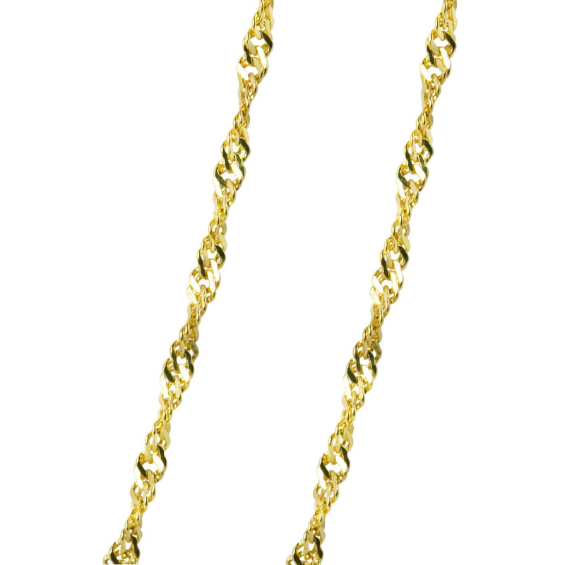 Cadena Mujer Oro 18 ktes Singapur Maciza Grosor 1,5 mm 45 cm - 000022841