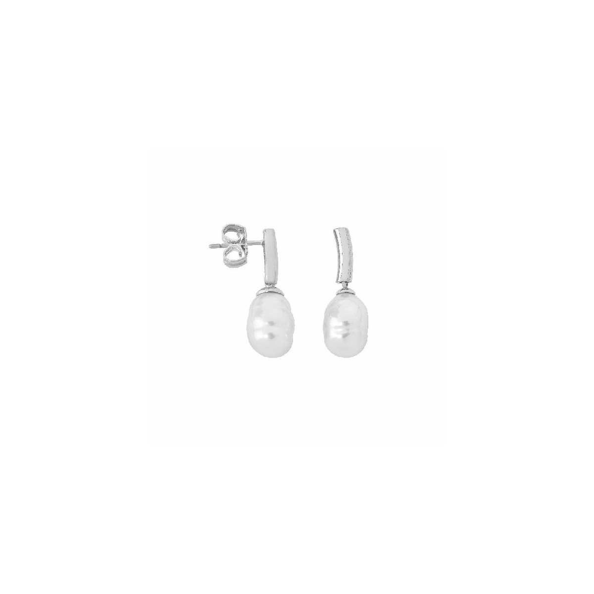 Pendientes Mujer Majorica 09287.01.2.906.706.1 Plata Perla 8 mm - 000450381