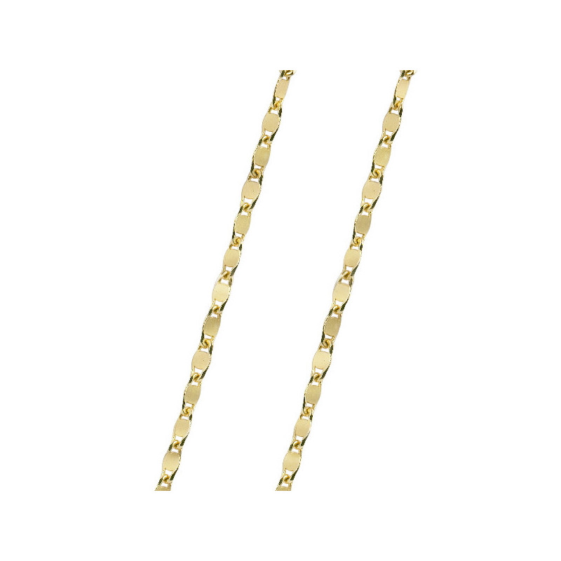 Cadena Mujer Oro 18 ktes Maciza Chapitas 36 cm - 000261933