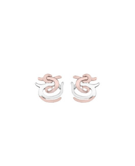 Pendientes Mujer Plata Bicolor Tamaño 12 x 14 mm - 000050115