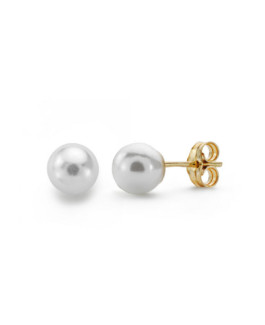 Pendientes Niña Oro 18 ktes Perlas Sintéticas 8 mm - 000022518