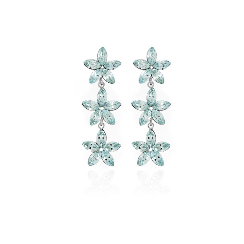 Victoria Cruz Pendientes Mujer Plata Flores Tam 35 mm - 000180171