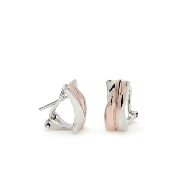 Pendientes Mujer Linea Argent 15042-A Plata Bicolor Omega 7 x 12 mm - 000090326