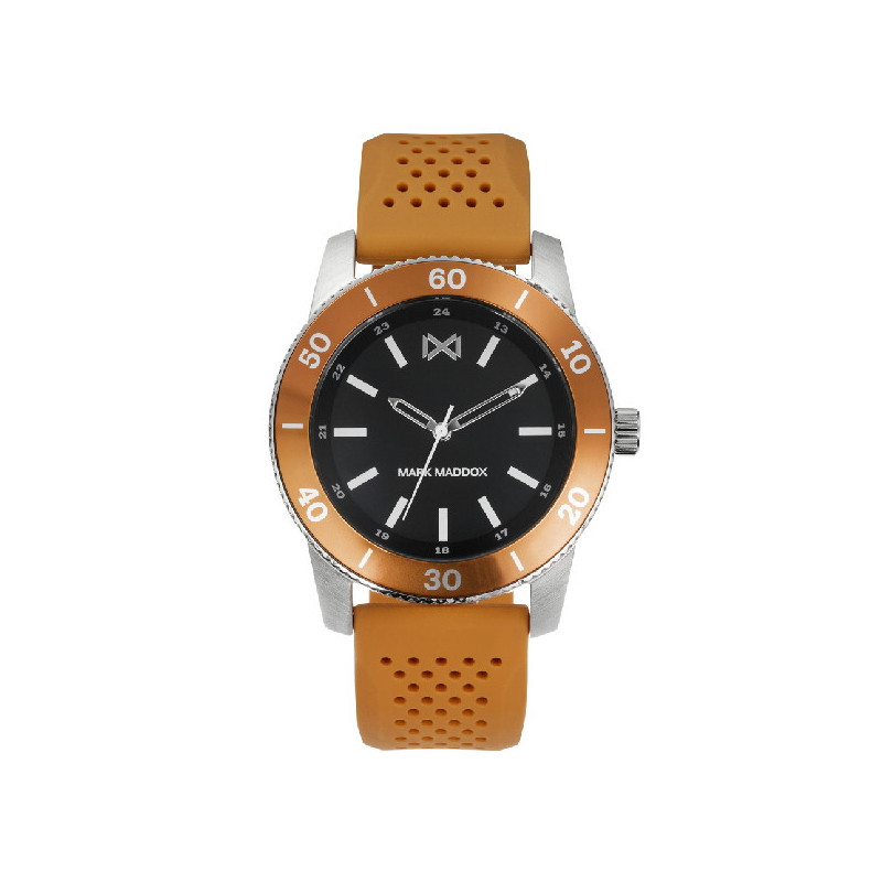 Reloj Hombre Mark Maddox Acero caucho Naranja 42 mm - HC7124-56