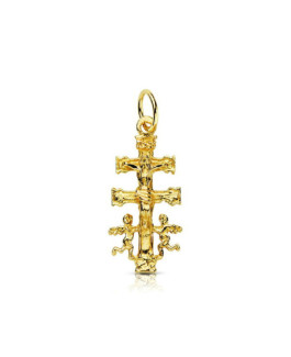 Cruz Caravaca Unisex  Oro 18 ktes Maciza Tam 11 x 24  mm - 000020655