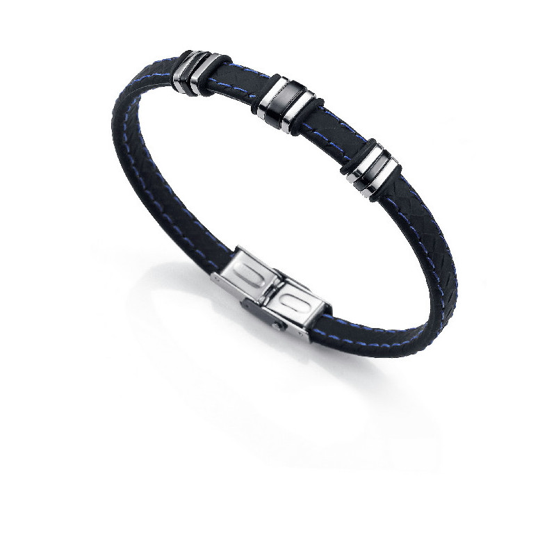 Pulsera Viceroy Fashion 6333O09013 Hombre Acero Caucho Negro (Ref. 000730086)