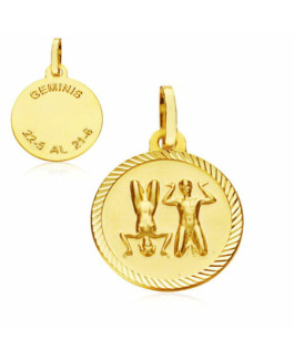 Horóscopo Oro 18 Ktes Macizo GEMINIS 20 mm - 000020124