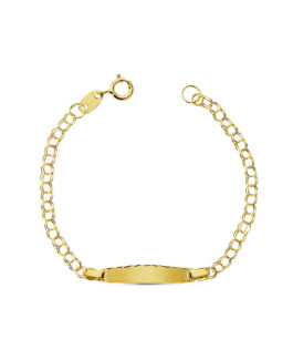 Esclava Bebé Oro 18 ktes Maciza Chapa Medida 14 cm - 000022471