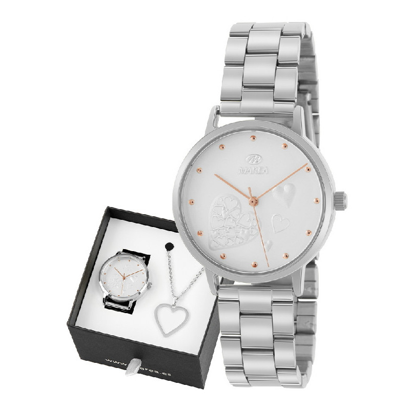 Reloj Mujer y Colgante Marea Metal Cuarzo Corazón - B41312/12