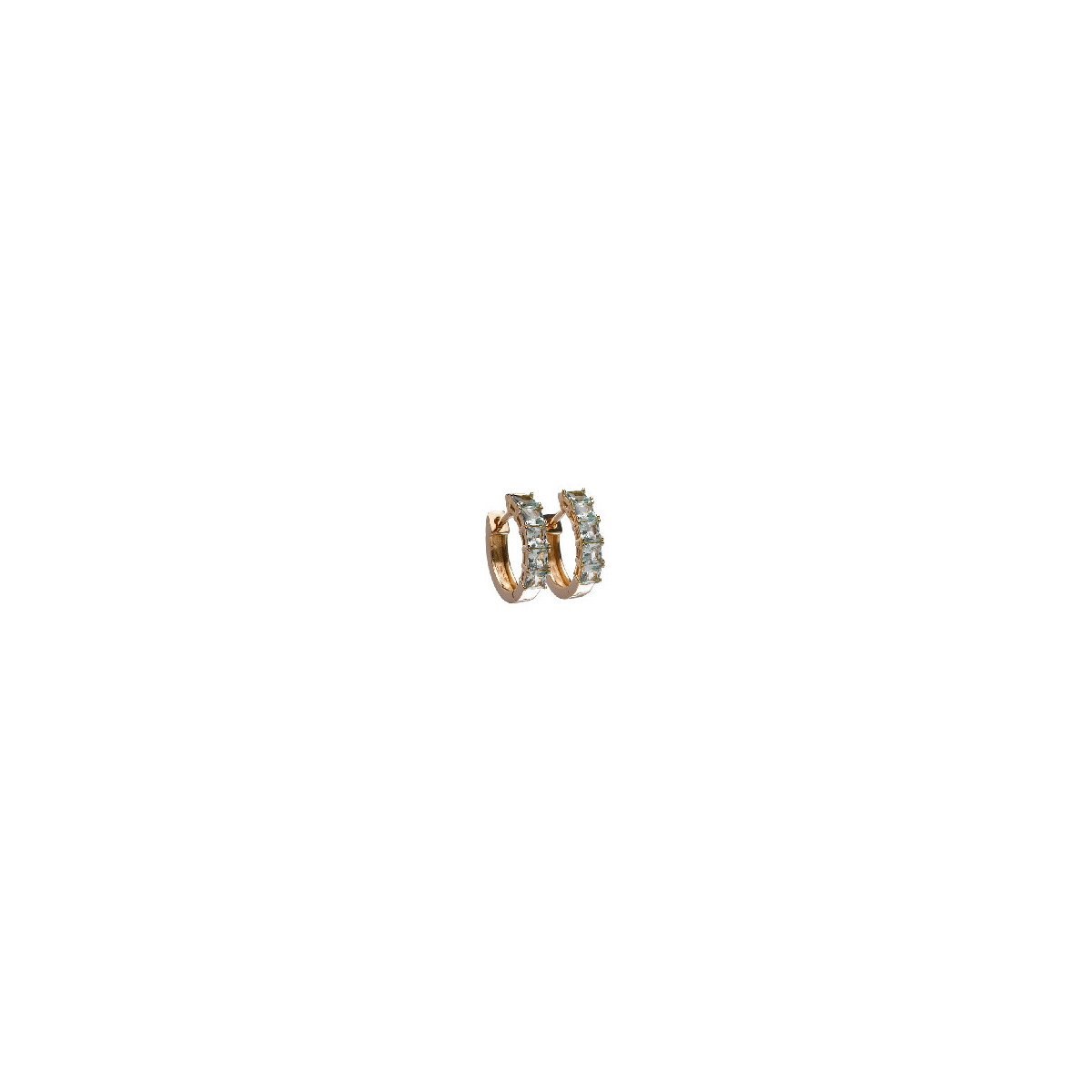 Pendientes Mujer Salvatore Plata Rosé Aros Topacios 4 x 13 mm - 000230503