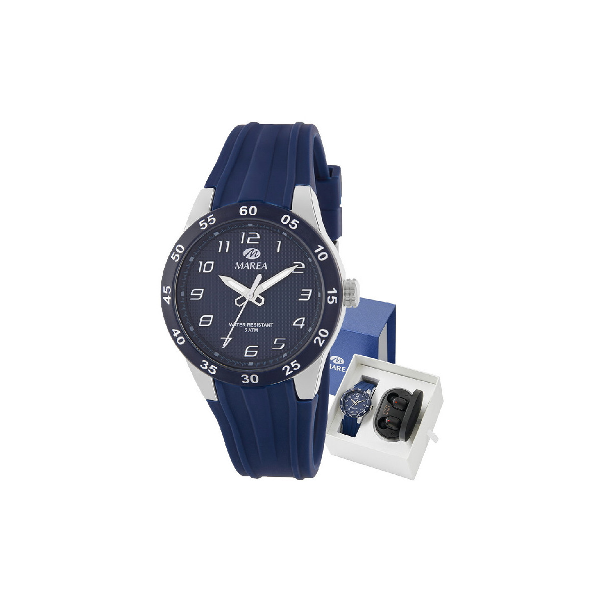Reloj Niño y Auriculares Marea Cuarzo Acero Caucho 36 mm - B35346/2