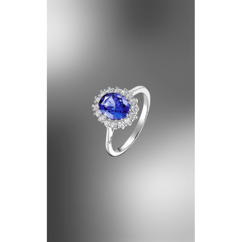 Anillo Mujer Lotus Silver LP3459-3/1 Plata Rosetón Zafiro 12 - 000990262