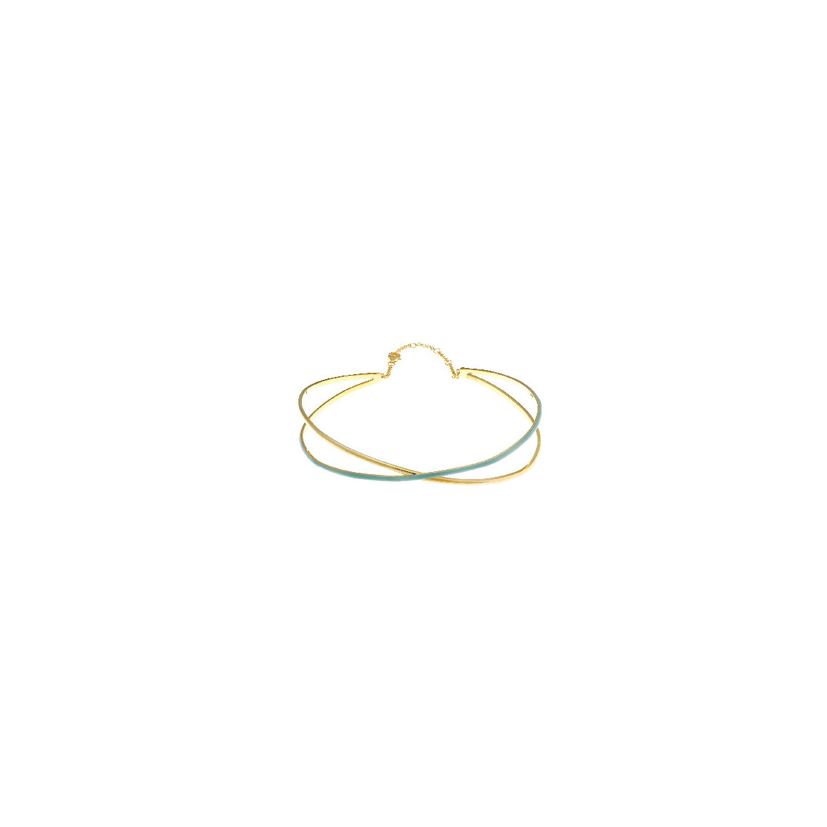 Choker Mujer Salvatore Metal Dorado EsmalteTurquesa - 000230782