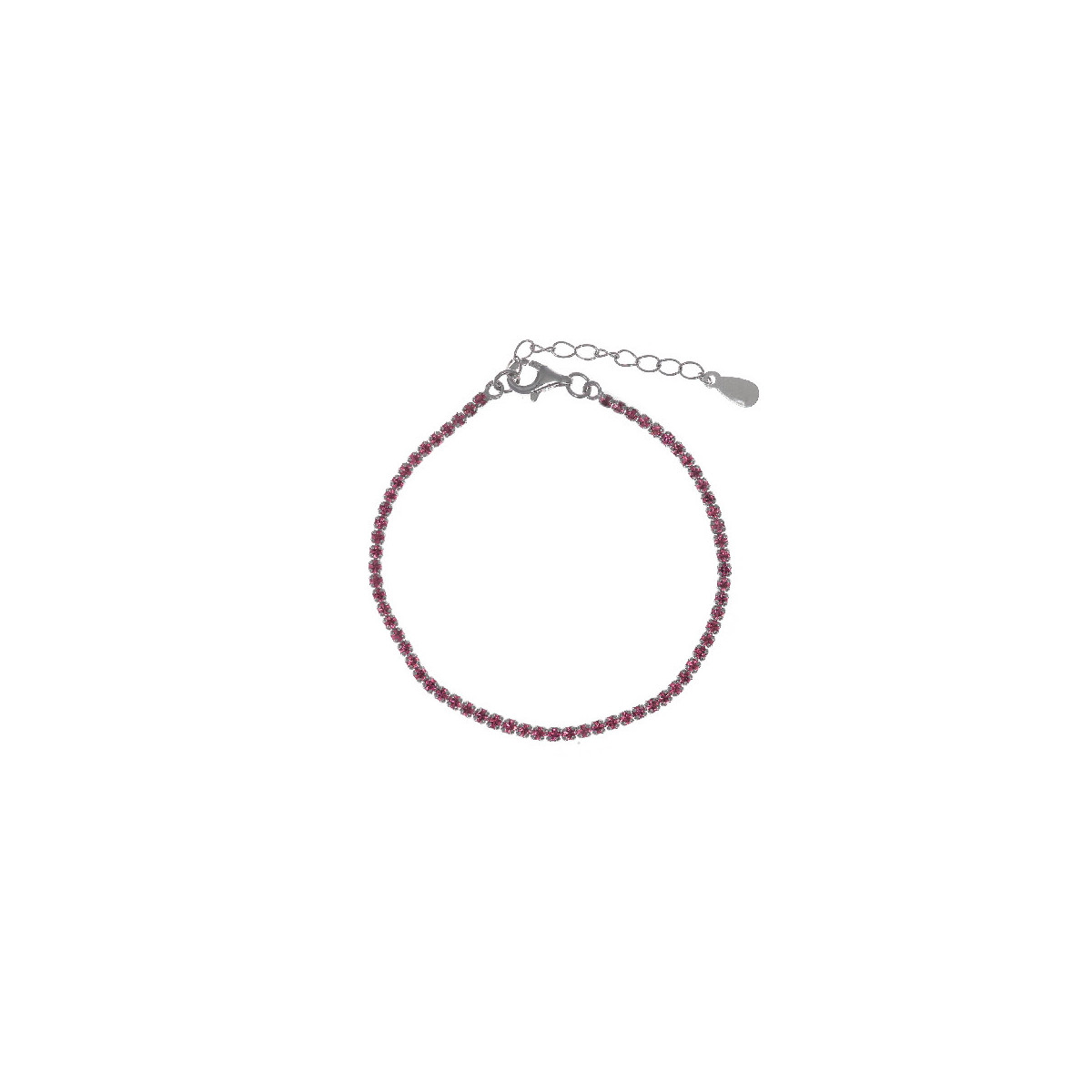 Pulsera Mujer Salvatore Plata Riviere Minijewels Turmalinas Rosas - 000230787