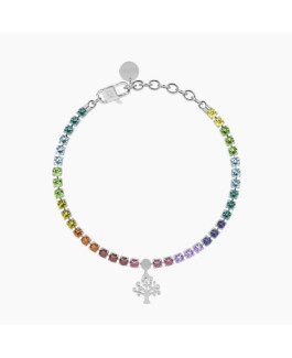 Kidult ES732325 Pulsera Mujer Acero Cristales Multicolor Árbol de la Vida - 000820178