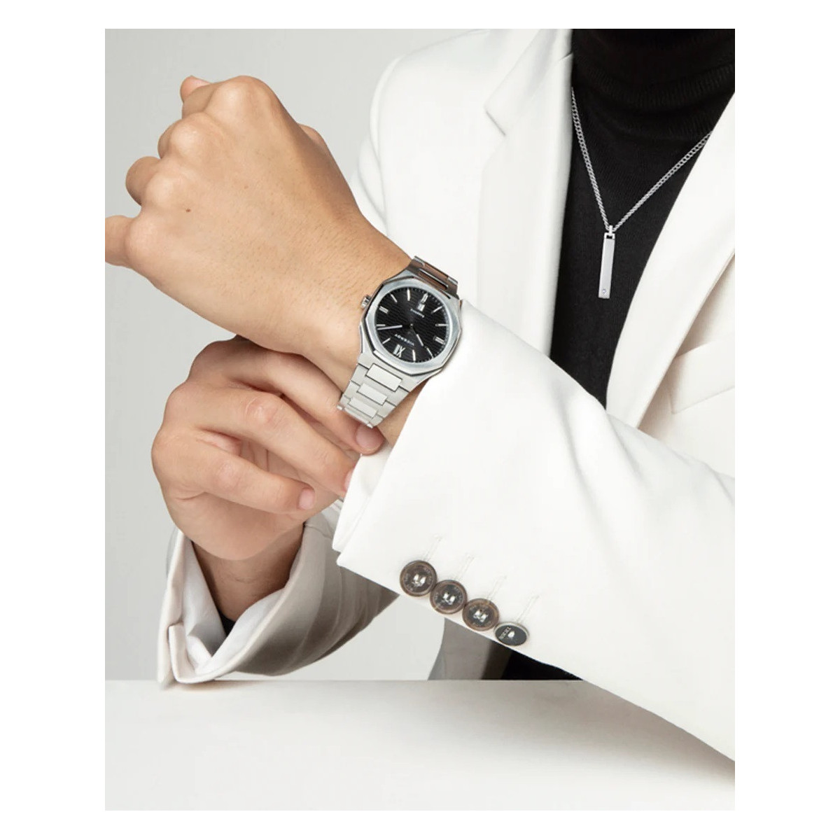 Colgante Hombre Viceroy Fashion 75387C1000 Acero Diamante Creado - 000730250