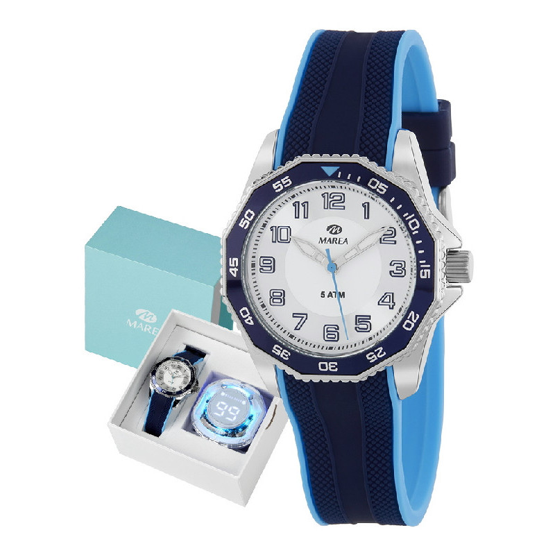 Reloj Niño Marea Comunión Pack Auriculares Caucho 34 mm - B35361/10