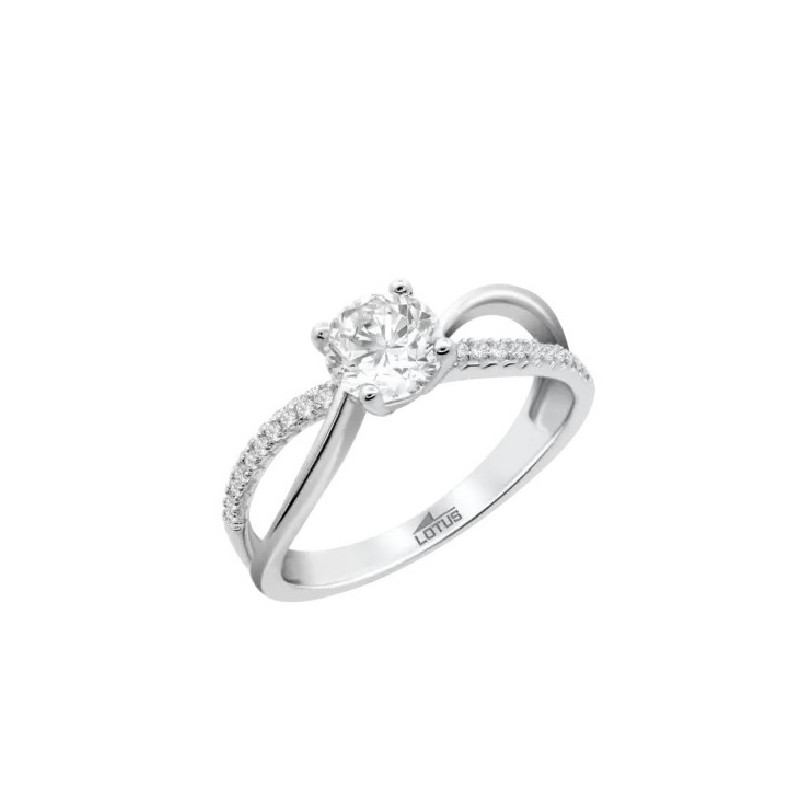 Anillo Mujer Lotus Silver Plata Solitario Circonita LP3742-3/114 - 000990324