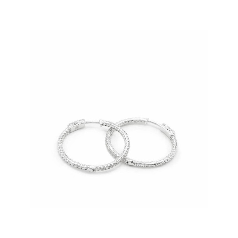 Pendientes Mujer Lineargent 17763-PE Plata Aros Circonitas 2 x 32 mm - 000090487