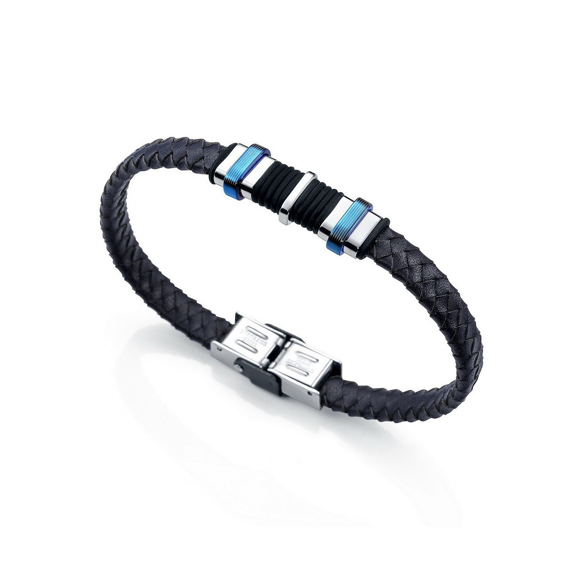 Pulsera Hombre Viceroy Fashion 6337P09013 Acero Cuero Azul - 000730057