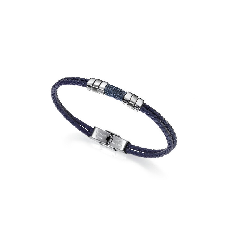 Pulsera Hombre Viceroy Fashion 6456P01013 Acero Cuero Azul - 000730147