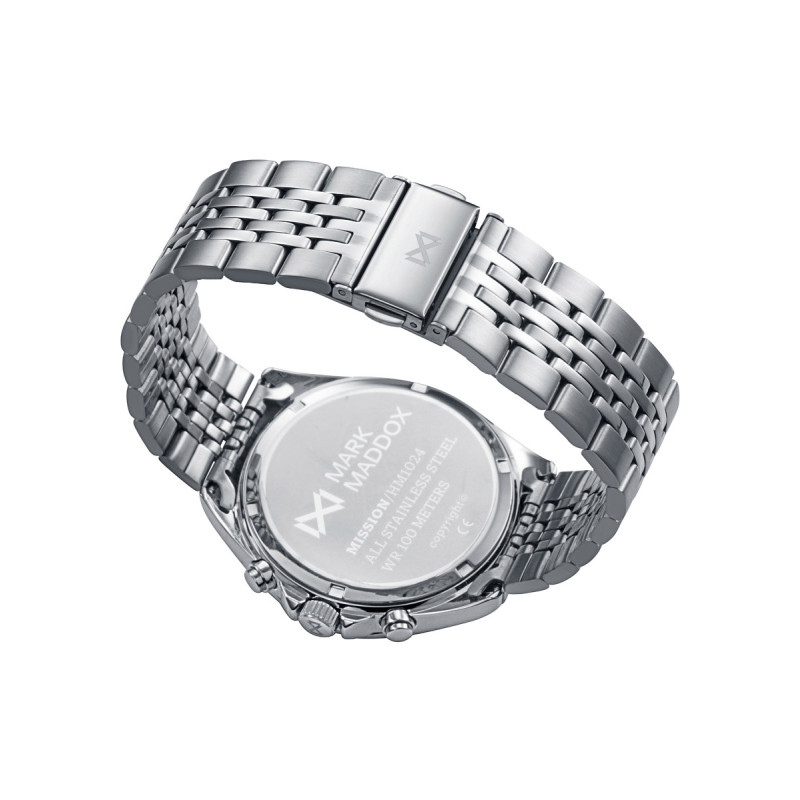 Reloj Hombre Mark Maddox Negro Crono Acero Brazalete 43 mm - HM1024-57