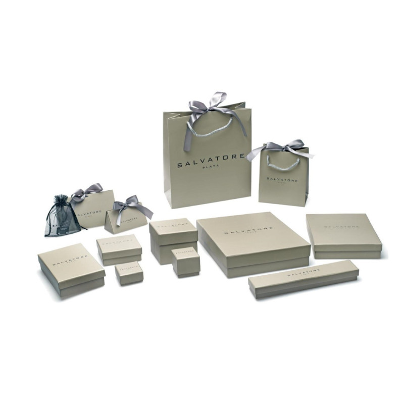 Colgante Mujer Plata Dorada Cuadrado Esmalte Rosa 20 mm - 000230215